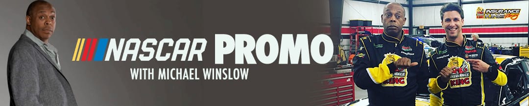 Michael Winslow films NASCAR promo